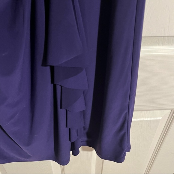 Ronni Nicole purple eggplant rosette cocktail date dress 16 - Picture 4 of 6